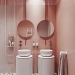 Salle de bain rose